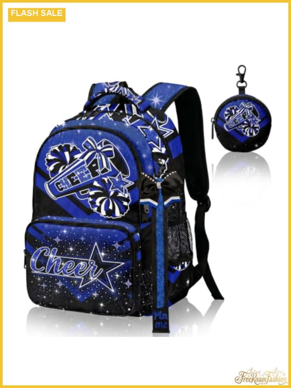 Water Resistant Cheer Backpack with Coin Purse, Travel Gym Bag for Cheerleading